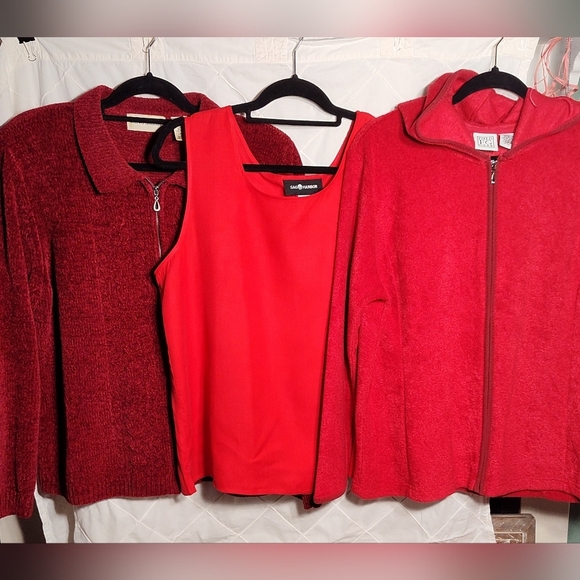 Bundle Of Reds ♥️ 5 Pieces All Same Similar Fit With 22-23" Pit To Pit (L-XL) - Picture 6 of 12